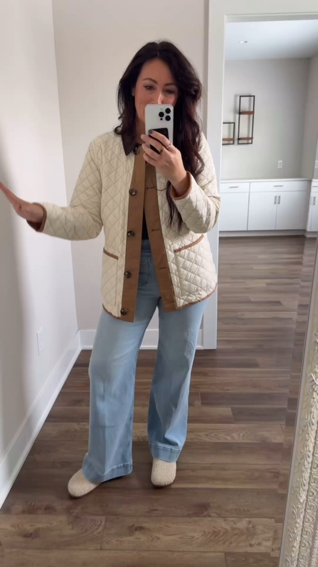 • size medium jacket 
• size 28 denim - if between, go down

#LTKGiftGuide #LTKHoliday #LTKootd