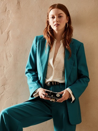 Sculpted-Fit Italian Wool Blazer | Banana Republic (US)