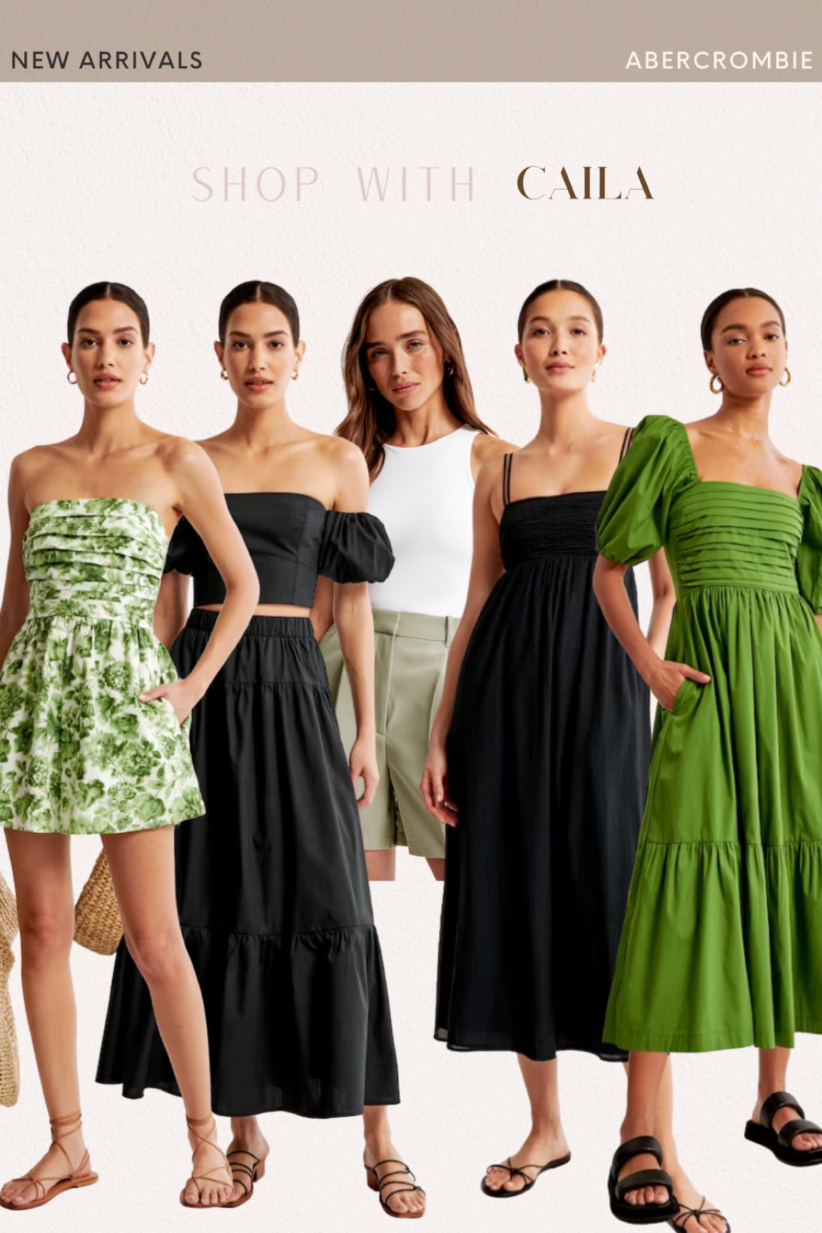 Abercrombie new spring arrivals! Love these floral and summer style dresses while also adding in a classic black summer dress! I am loving these chic yet simple styles for spring & summer

#LTKstyletip #LTKfit #LTKSeasonal