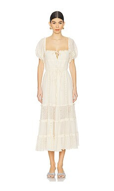 Free People Falling Sun Midi Dress in Tea from Revolve.com | Revolve Clothing (Global)