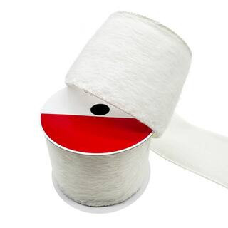 3.5" x 9Ft White Wired Faux Fur Ribbon by Celebrate It® | Michaels® | Michaels Stores