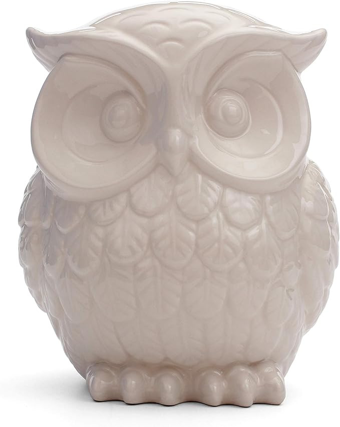 Milltown Merchants&Trade; Owl Figurine - Ceramic Owl - Owl Decor - White Ceramic Owl Statue (Larg... | Amazon (US)