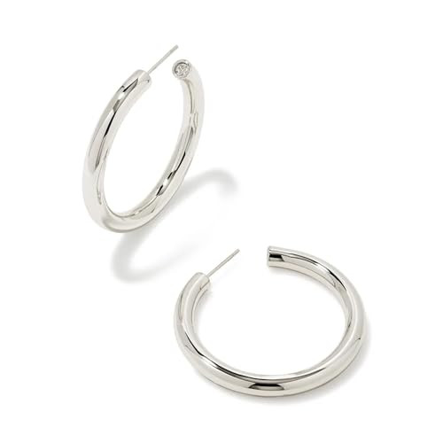 Kendra Scott Colette Large Hoop Earrings in Silver-Plated Brass, Fashion Jewelry for Women | Amazon (US)
