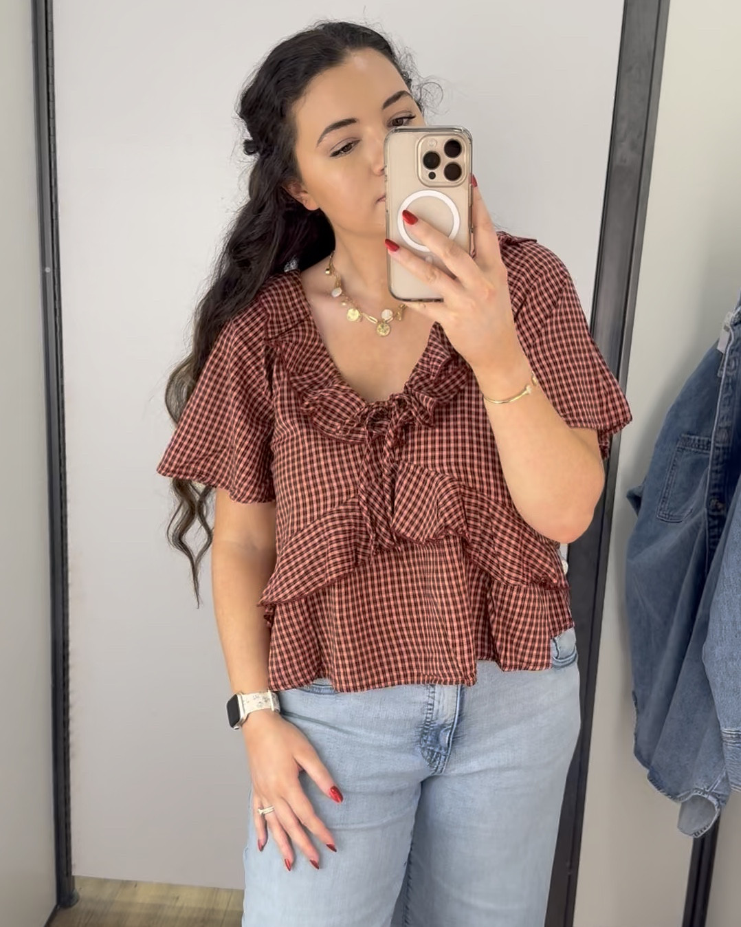 Wore this to Old Navy blouse to our local fall fest this weekend 🎃 the fit is extremely flattering! 

@oldnavy #oldnavy #fallfest #fallfashion 

#LTKOver40 #LTKMidsize #LTKSeasonal