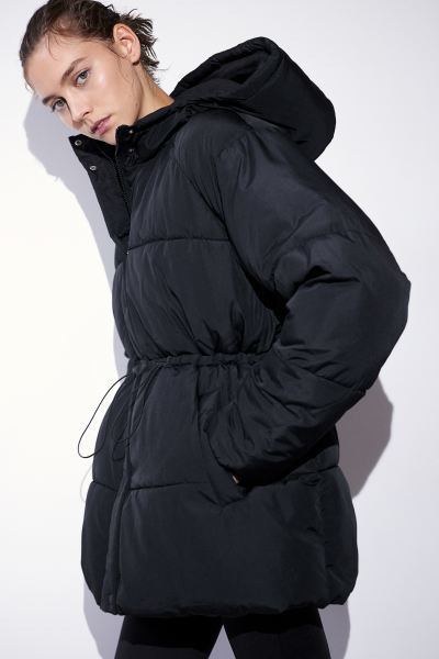 Drawstring-waist puffer jacket | H&M (UK, MY, IN, SG, PH, TW, HK)
