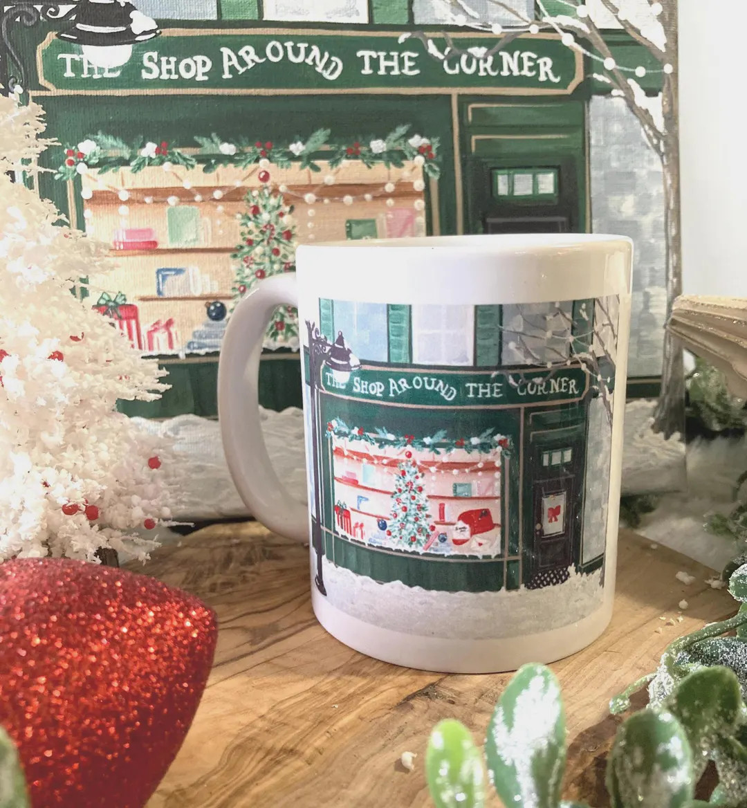 Shop Around the Corner Mug Winter Bookstore Ceramic Mug 11oz Bookish Christmas You've got mail Gi... | Etsy (US)