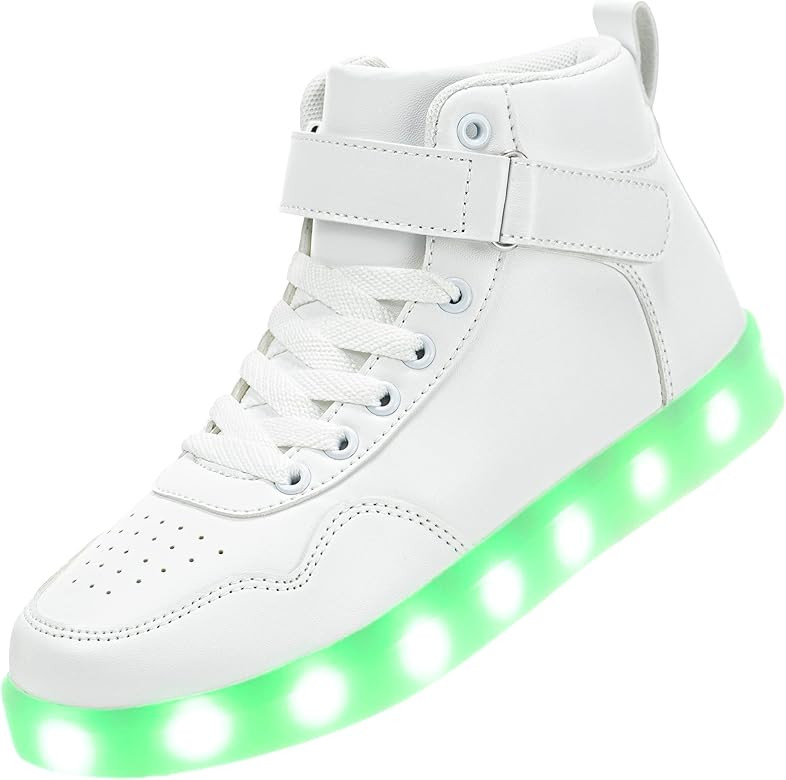 APTESOL Kids LED Light Up Shoes High Top Cool USB Rechargeable Flashing Sneakers for Unisex Child... | Amazon (US)