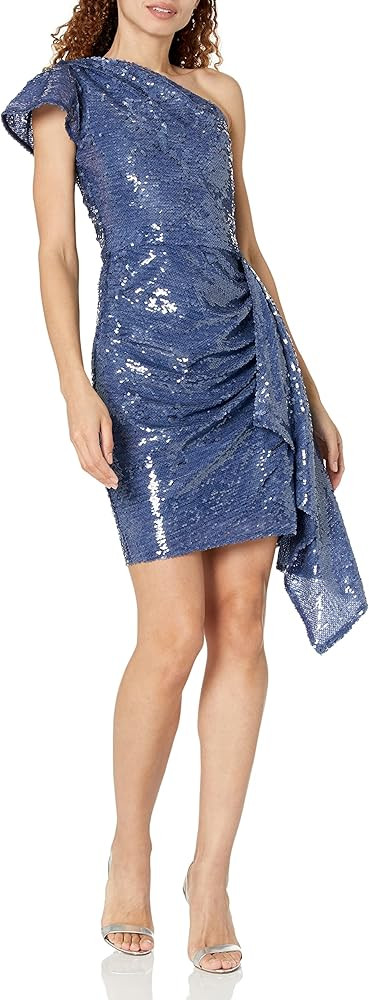 Shoshanna Women's Katrina One Shoulder Sequin Mini Dress | Amazon (US)