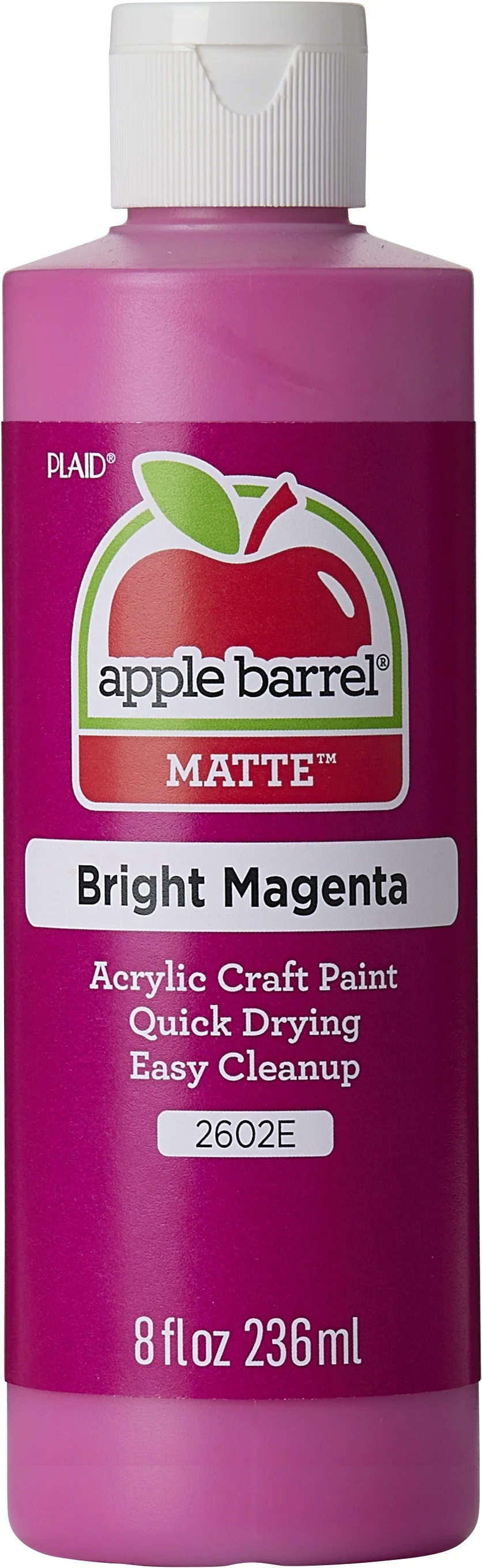 Apple Barrel Acrylic Craft Paint, Matte Finish, Bright Magenta, 8 fl oz | Walmart (US)