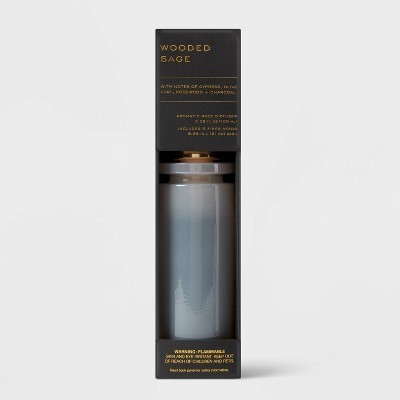 100ml Wooded Sage Black Label Fiber Oil Reed Diffuser - Threshold™: Aromatherapy, Room Freshener, No Battery | Target