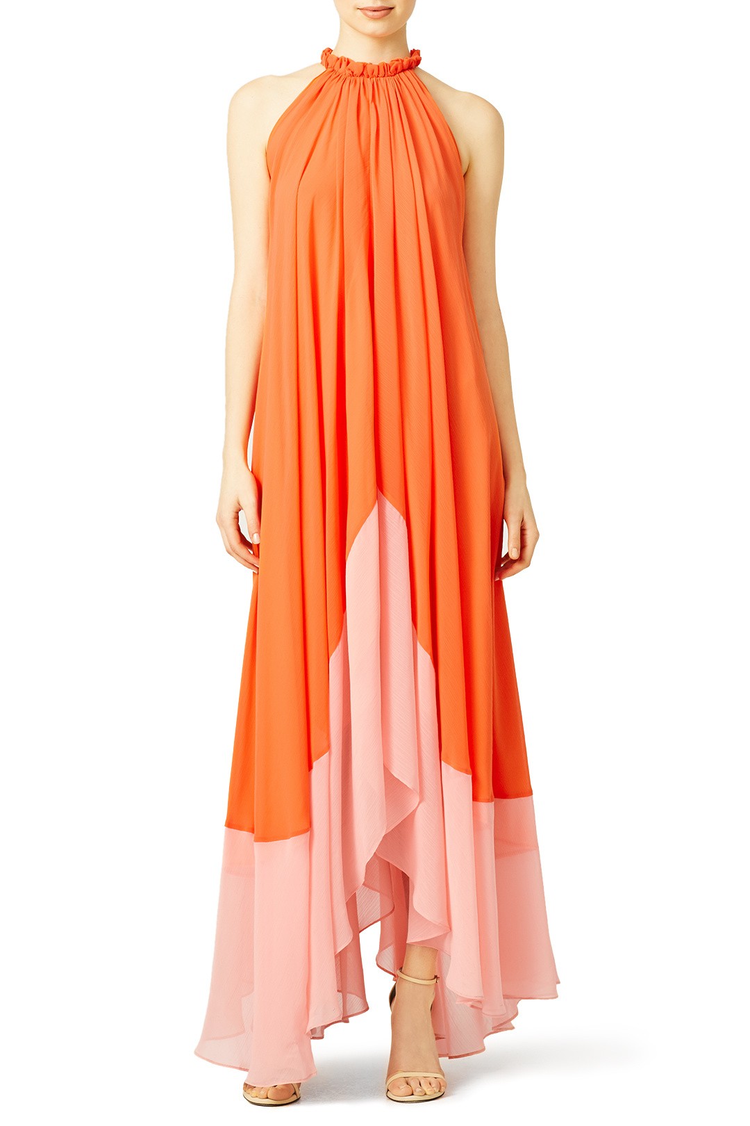 SALONI Orange Iris Maxi | Rent The Runway