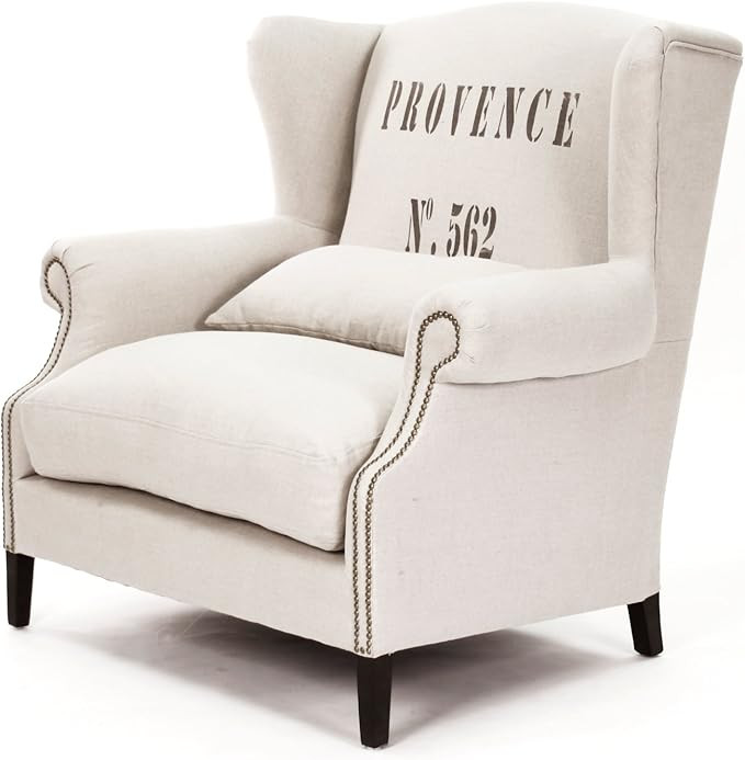 ZENTIQUE Napoleon Half Wingback Chair | Amazon (US)