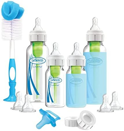 Dr. Brown's Options+ Narrow Glass Baby Bottle Starter Gift Set | Amazon (US)