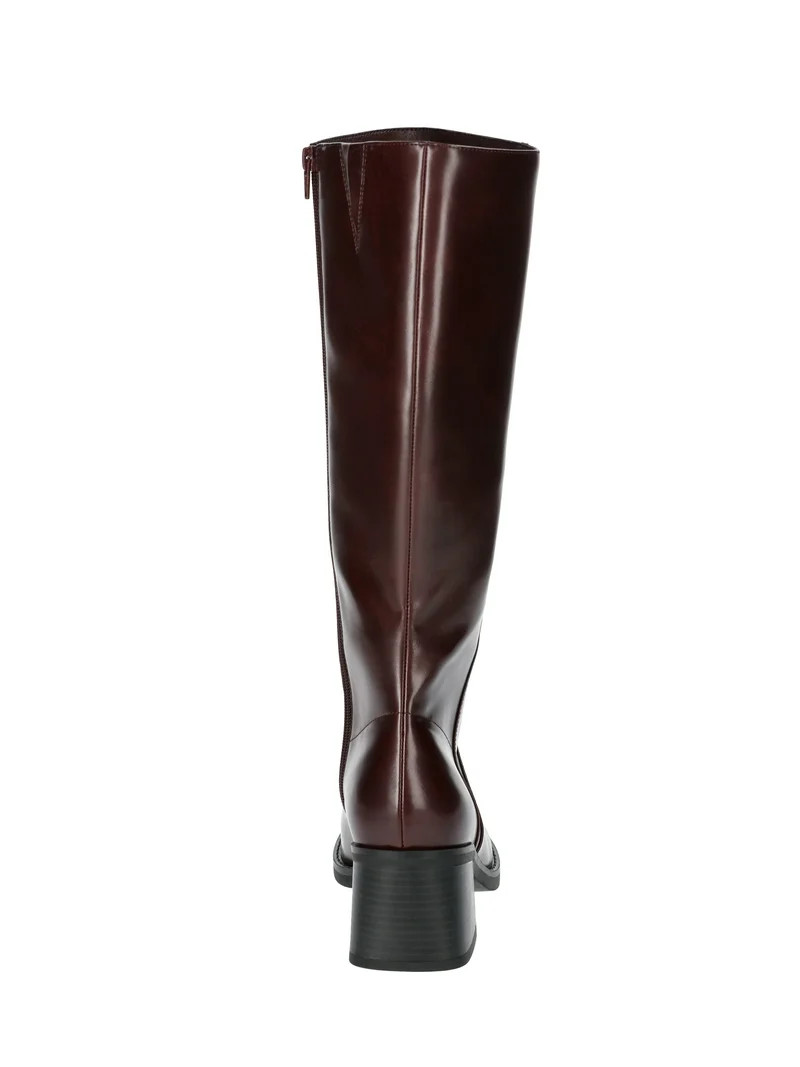 No Boundaries Women's Tall Block Heel Boots | Walmart (US)