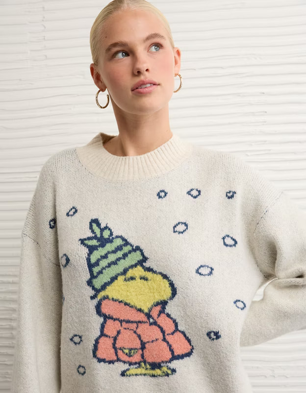 AE Woodstock Graphic Oversized Sweater | American Eagle Outfitters (US & CA)