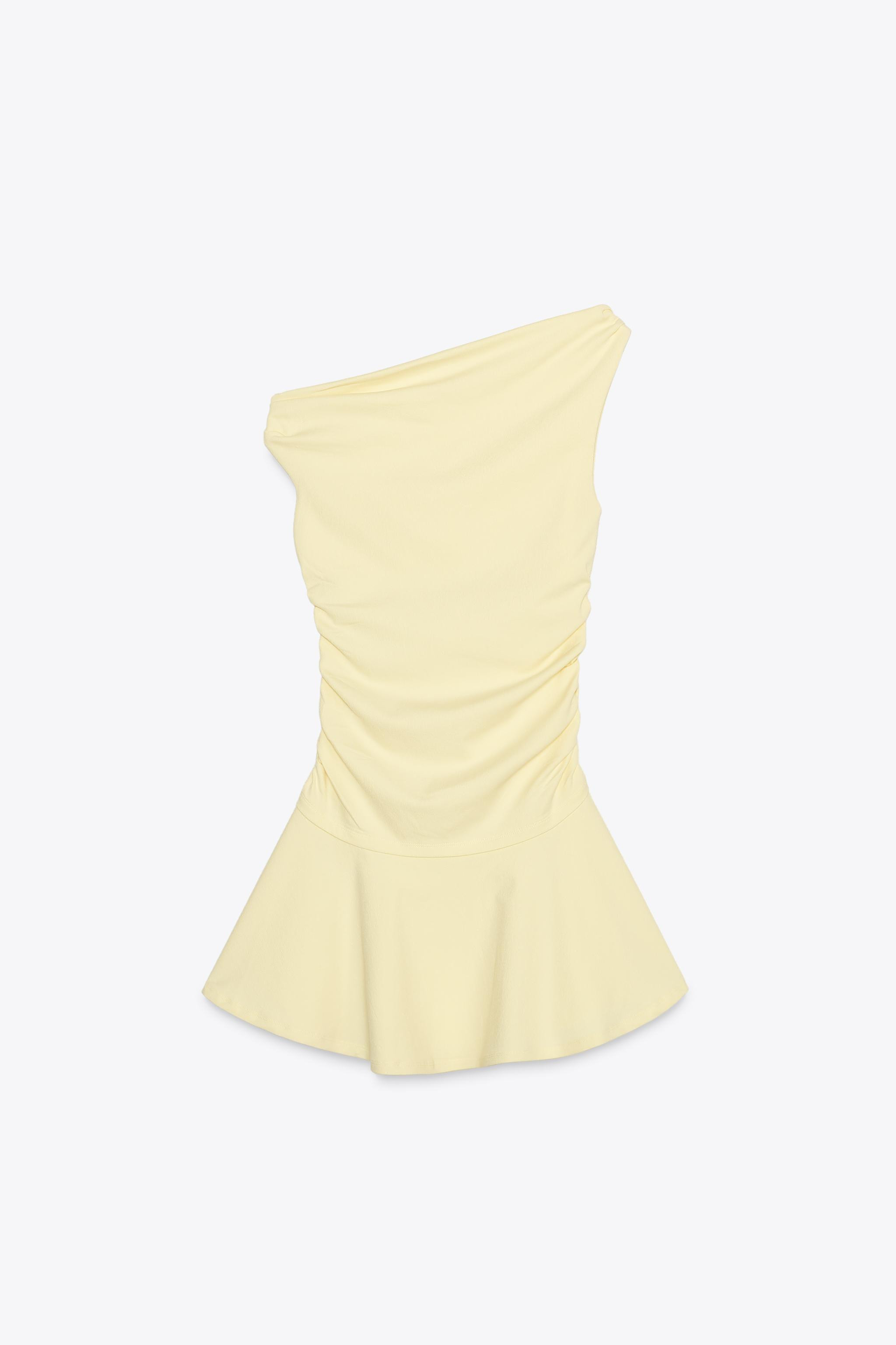 RUCHED TEXTURED DRESS | Zara Canada
