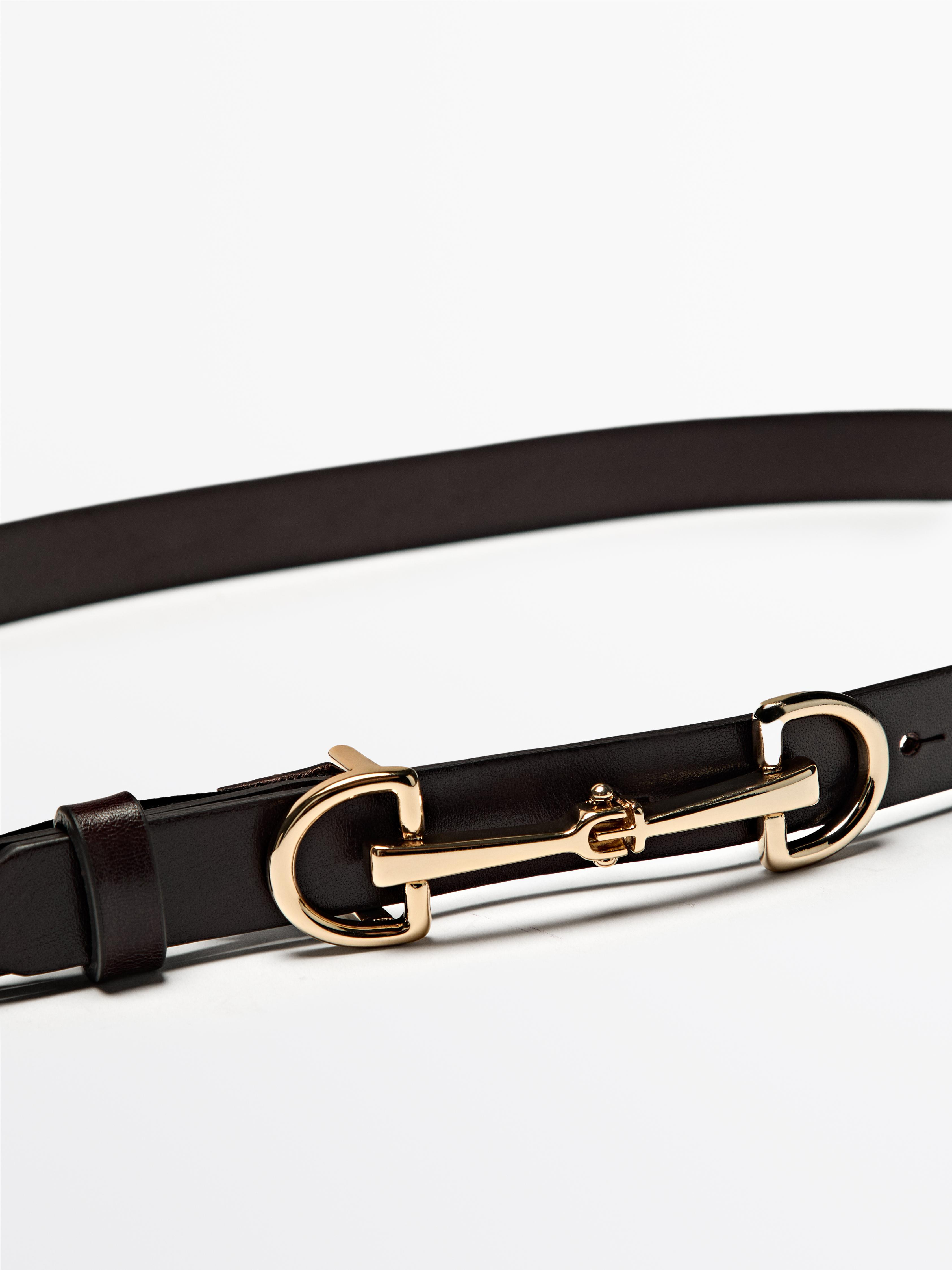 Equestrian nappa leather belt | Massimo Dutti UK