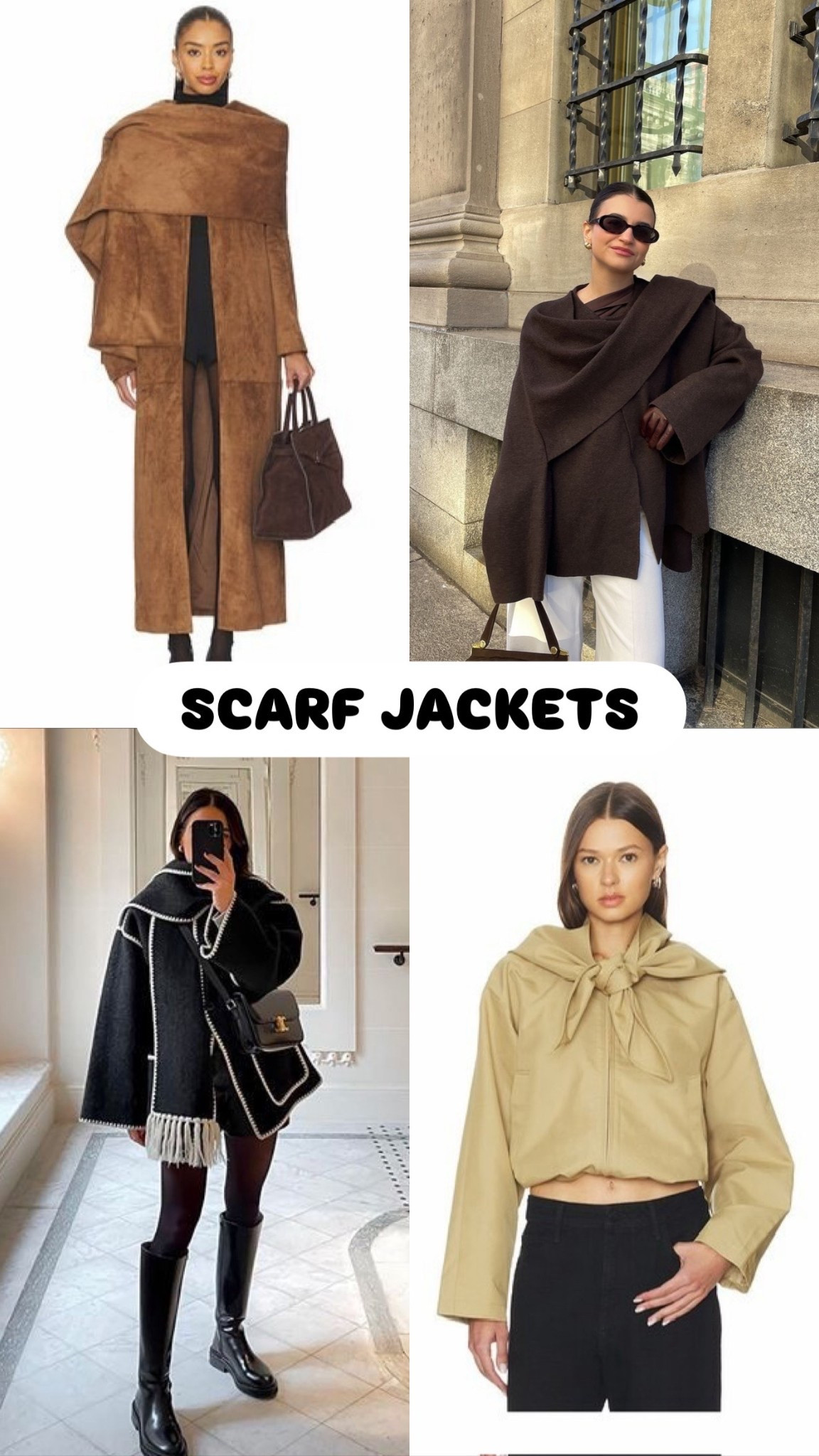 Scarf jackets is one of the hottest in trends right now 

#LTKHoliday #LTKStyleTip #LTKFindsUnder100