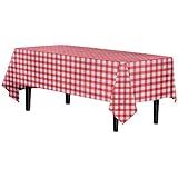 yuboo Red & White Gingham Table Runner, 72 Inches Buffalo Plaid Check Fabric Picnic Tablecloth fo... | Amazon (US)