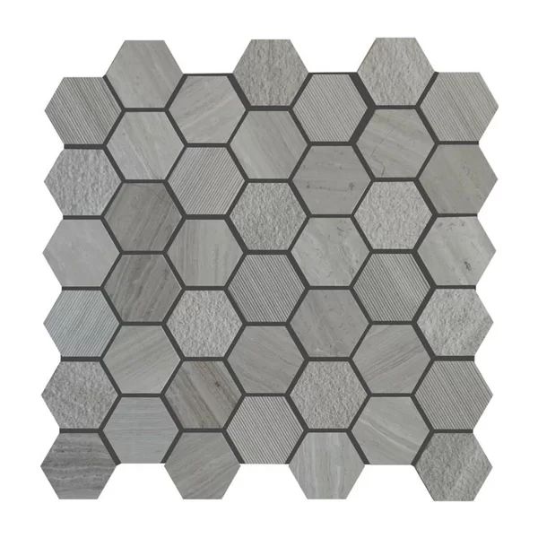 Various Natural Stone Mosaic Tile in Gray | Wayfair North America