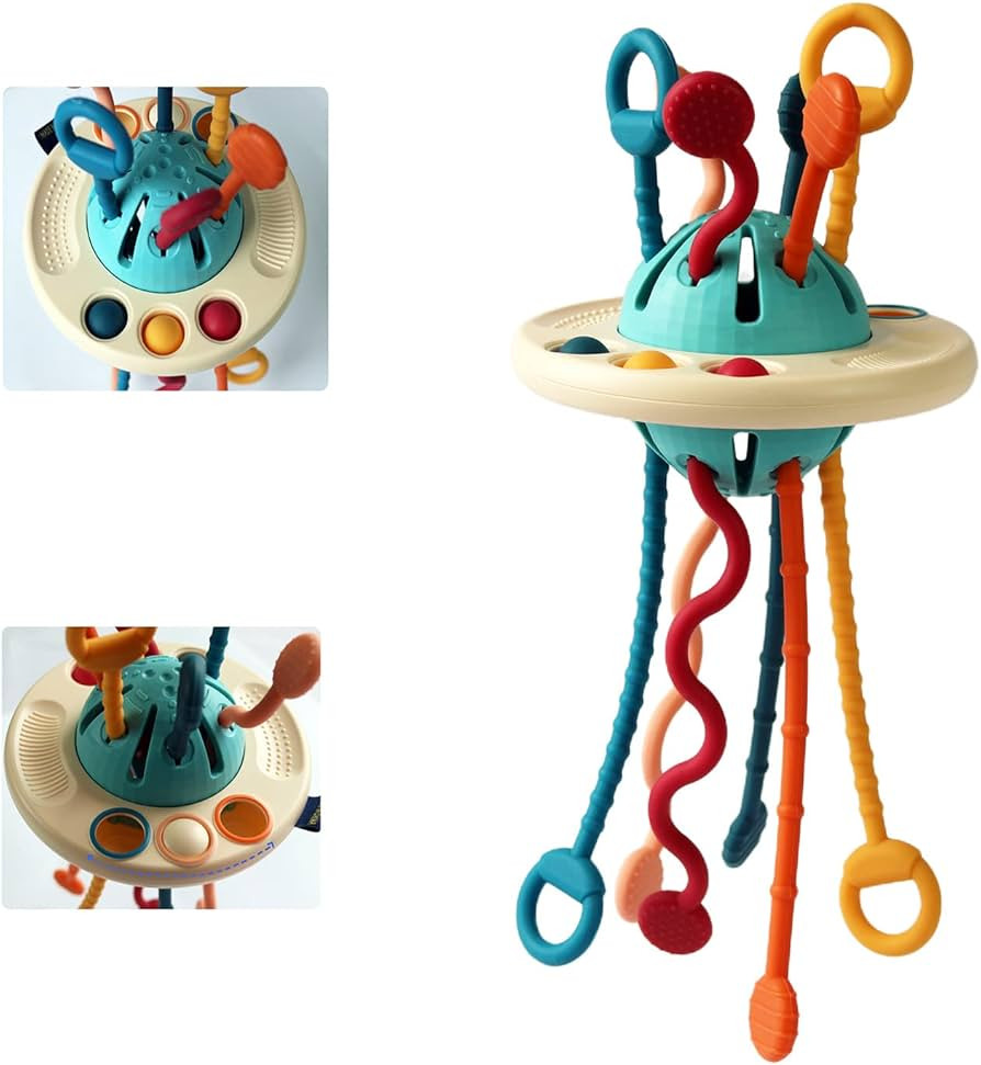 ReeRaa Montessori Toys, Silicone Pull String Activity Toys, Baby Sensory Toys, Baby Travel Toys, ... | Amazon (US)