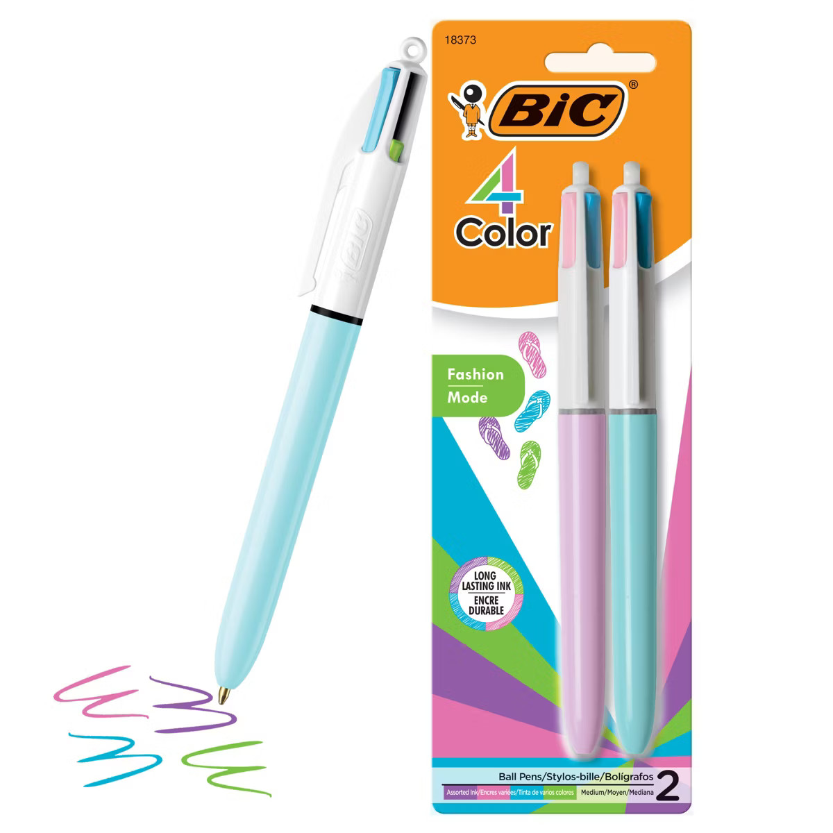 BiC 4 Color Pastel Ink and Barrels 2ct Blister | Target