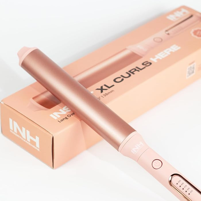 INH Oval Curling Wand for Long Hair - 8" Extra Long Barrel Curling Iron for Loose Curls & Hollywo... | Amazon (US)