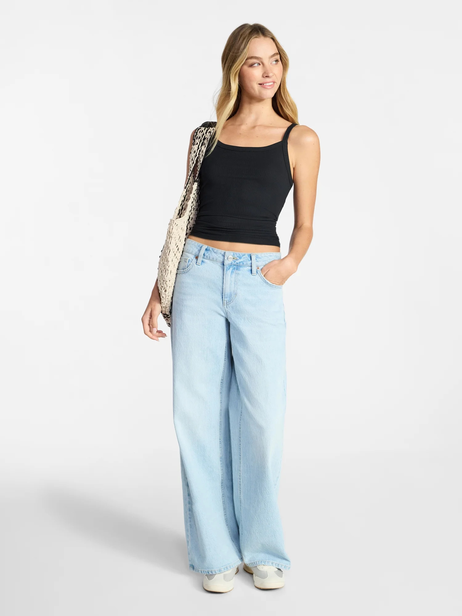 No Boundaries Ribbed Cami Top, Women's XXS-XXL | Walmart (US)