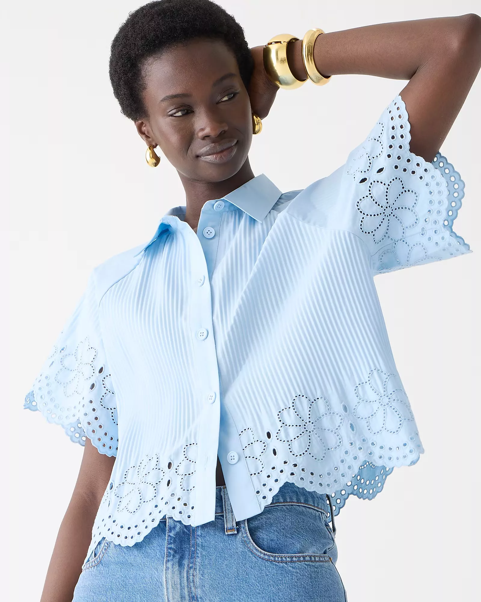 madewell eyelet shirt