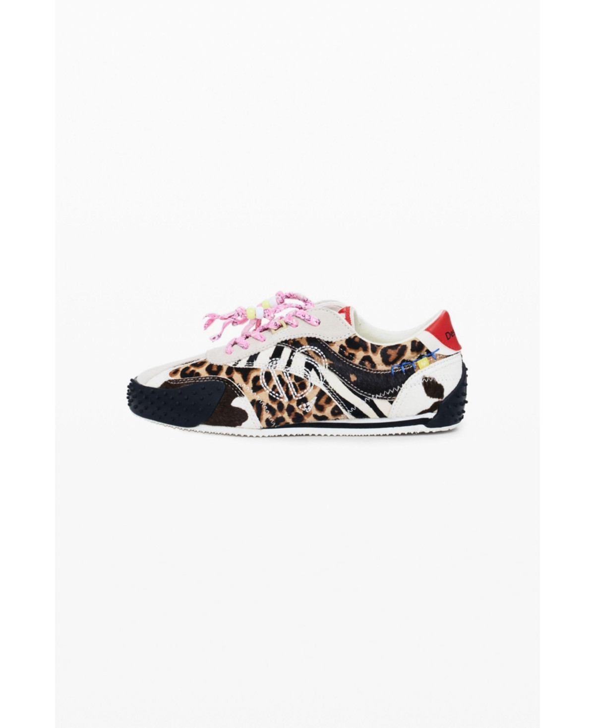 Desigual Women's Patchwork animal print sneakers - Black | Macy's