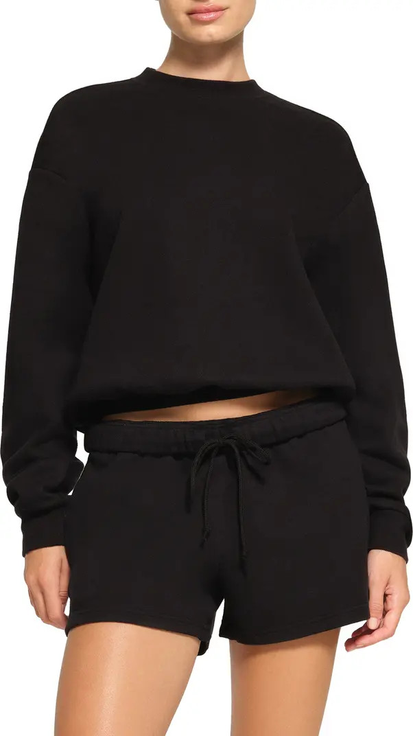 SKIMS Cotton Blend Fleece Crewneck Sweatshirt | Nordstrom | Nordstrom
