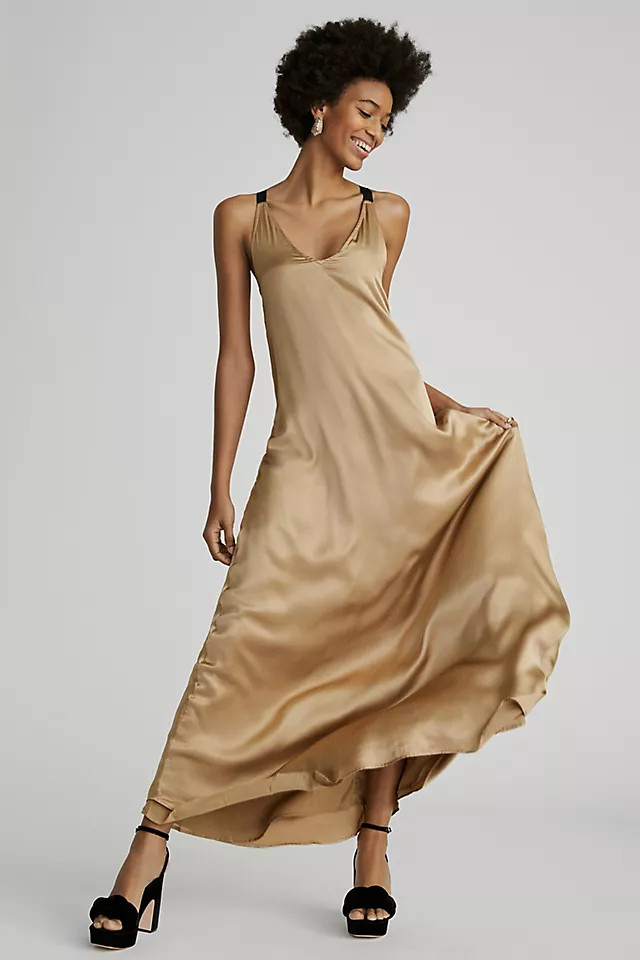 Magali Pascal Open-Back Silk Maxi Dress | Anthropologie (US)