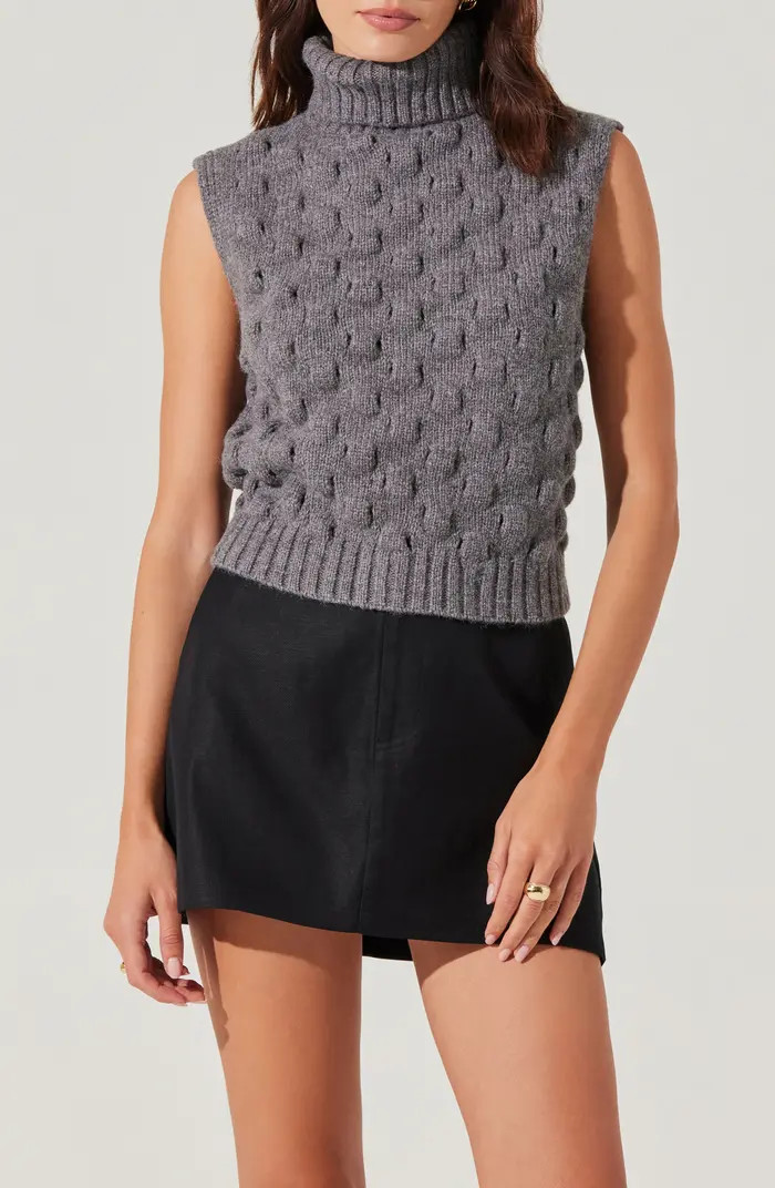 ASTR the Label Pattern Turtleneck Sweater Vest | Nordstrom | Nordstrom
