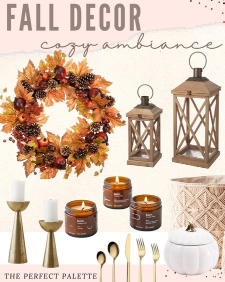 Fall Decor Ideas. 🍁🍂 Curated for cozy. Love our this festive pinecone wreath & these charming lanterns! 

#falldecor #falldecorations #flatware #diningtable #pumpkin #homedecor #home #fall #walmart #dinnerware #whitepumpkins #candleholder #walmartfinds #betterhomes #betterhomesandgardens #betterhomes&gardens #falltable #falltablescape #tablescape

#LTKSeasonal #LTKhome #LTKparties