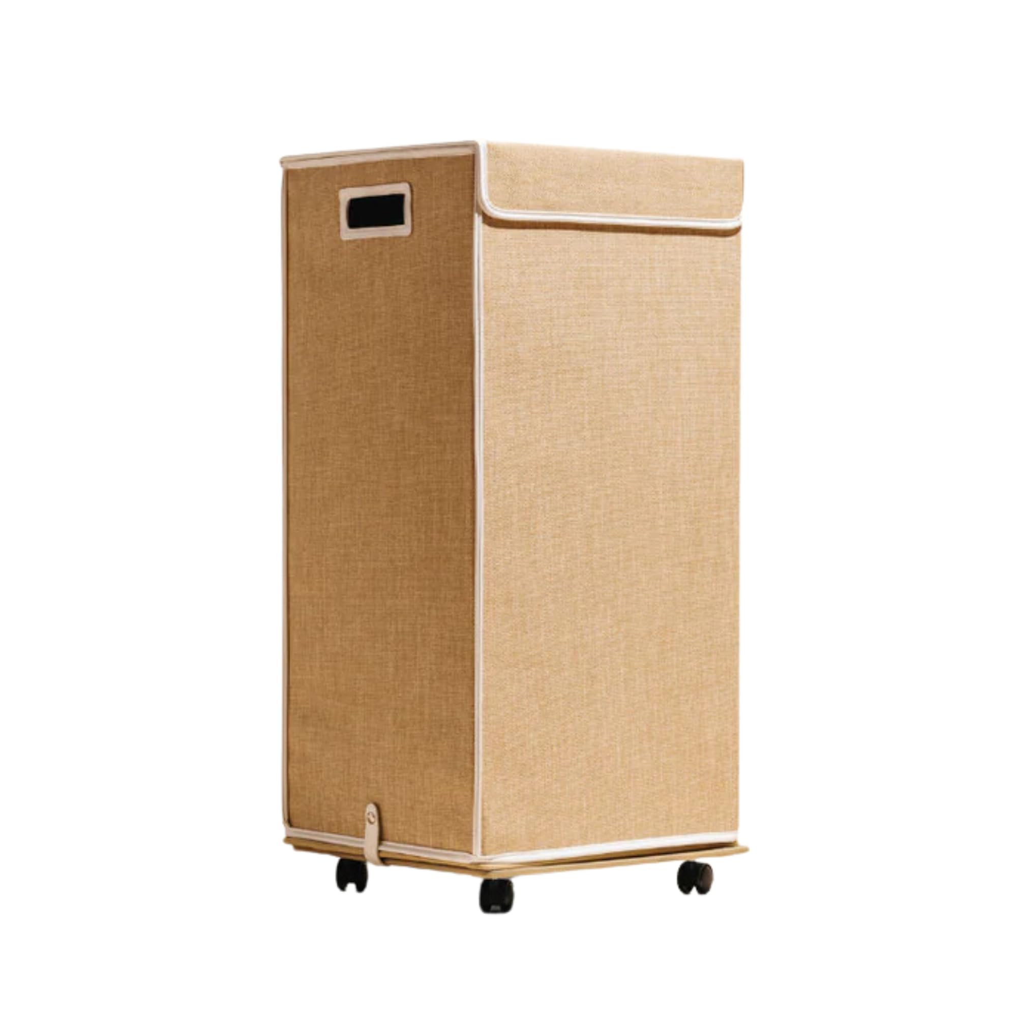 Nori Laundry Hamper - Slim Laundry Basket with Lid & Wheels - Collapsible Hamper with Lid, Stain-... | Amazon (US)