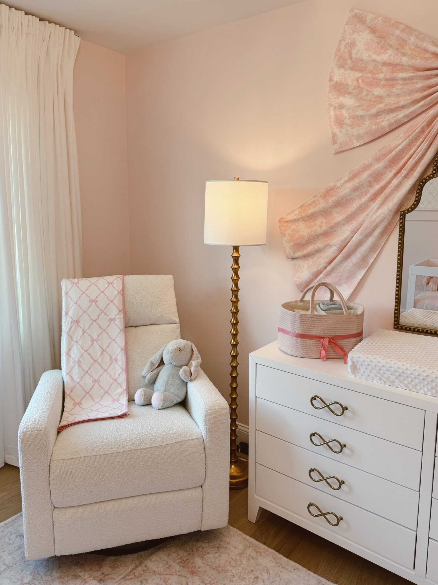 Baby girls glider corner of the nursery!🩷

#LTKHome #LTKKids #LTKBaby