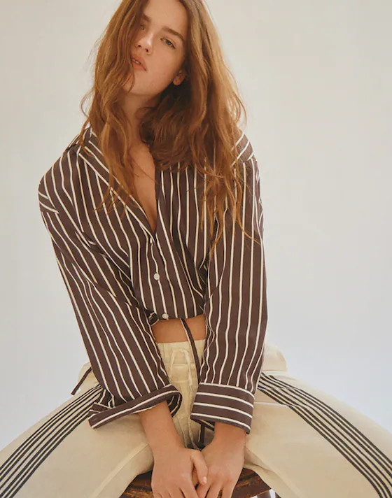 Drawstring Button-Up Shirt in Poplin | Madewell