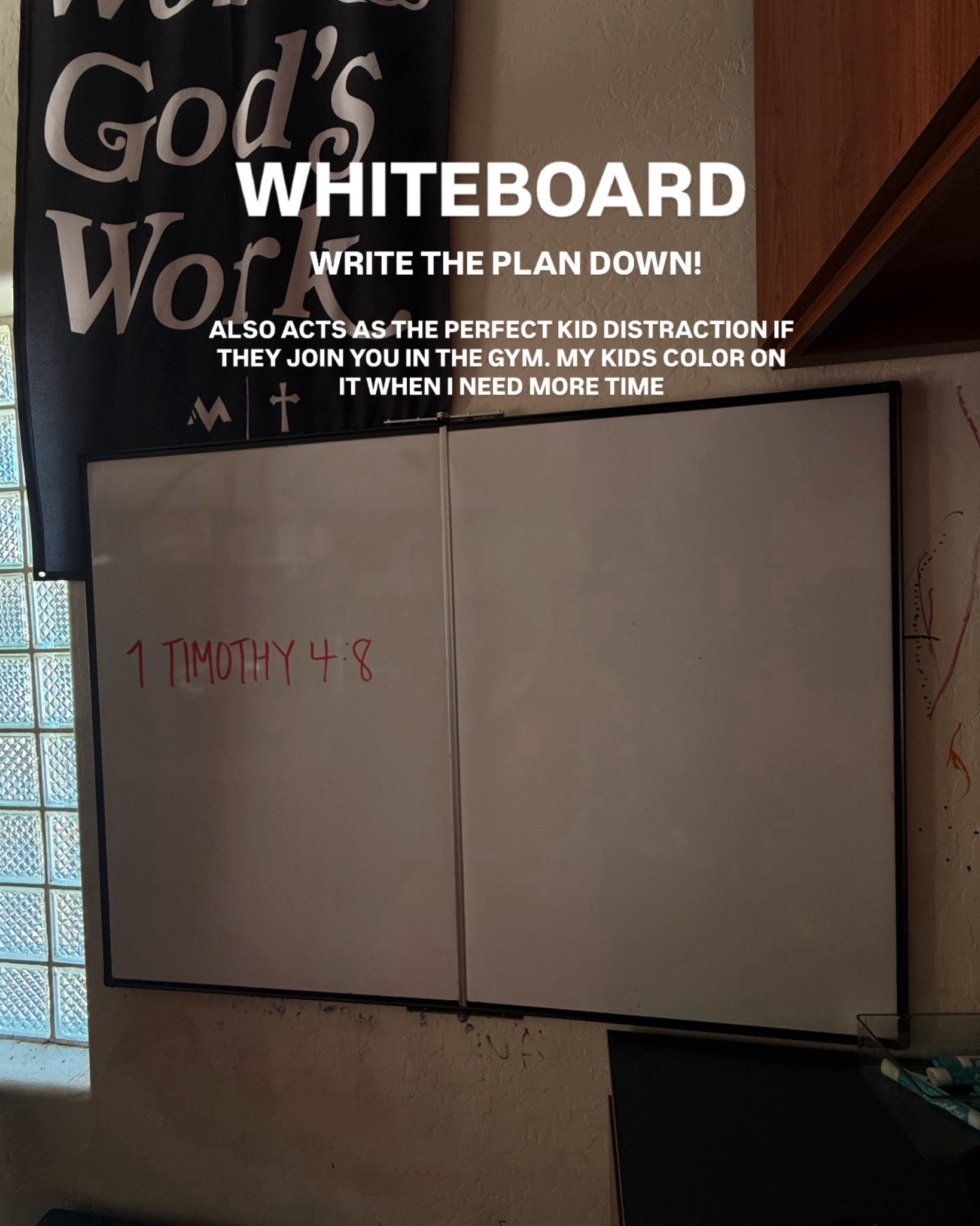Whiteboard from Amazon 
Great for home gym to write down workouts! 



#LTKHome #LTKfitnessgoals