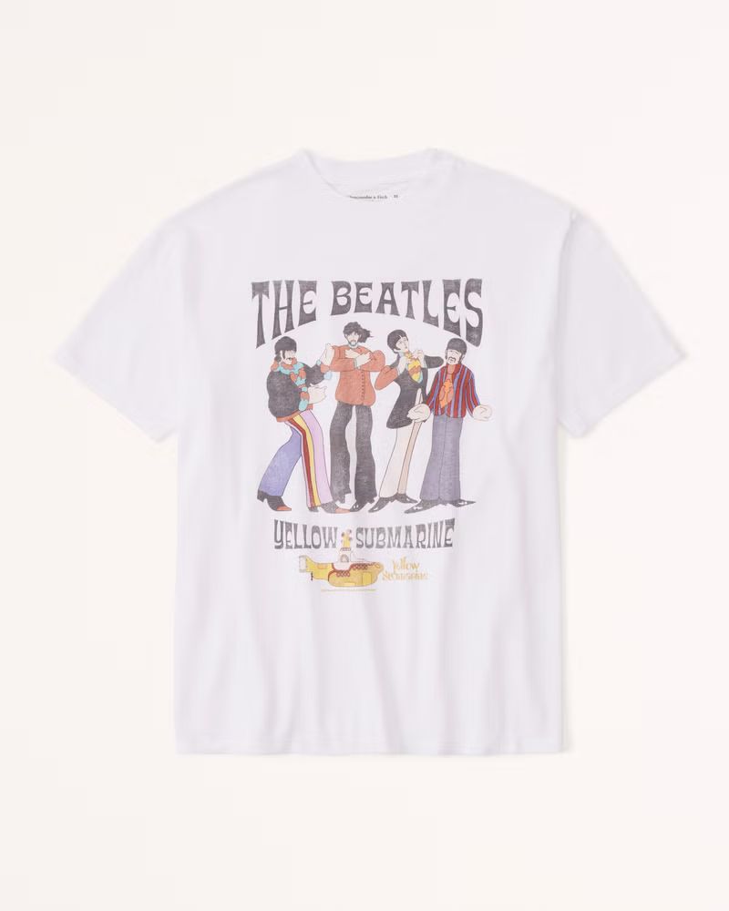 Oversized Boyfriend Beatles Band Tee | Abercrombie & Fitch (US)