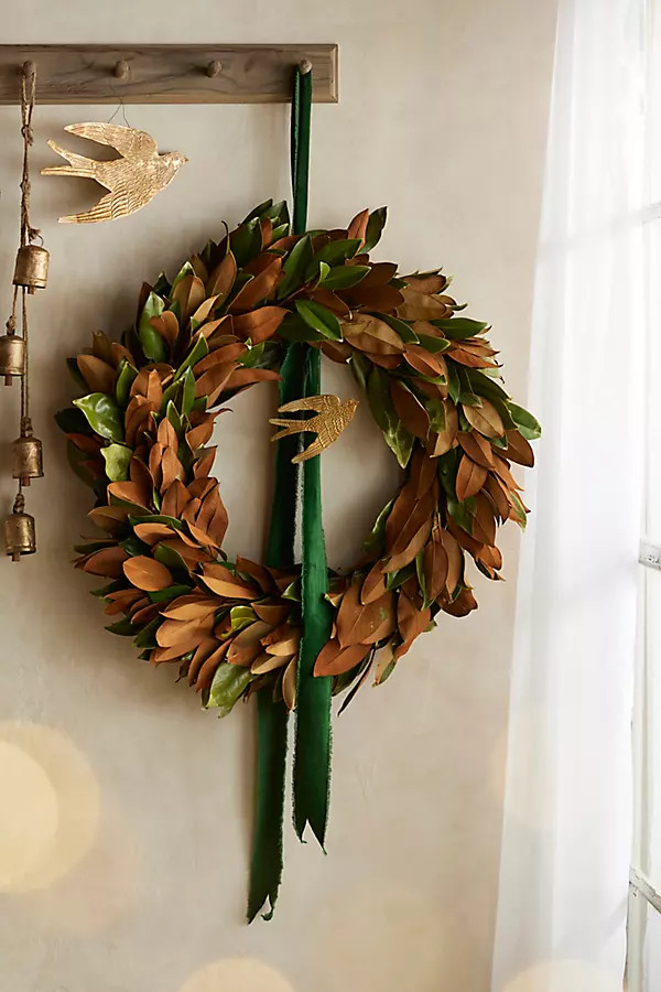 Fresh Magnolia Wreath | Anthropologie (US)