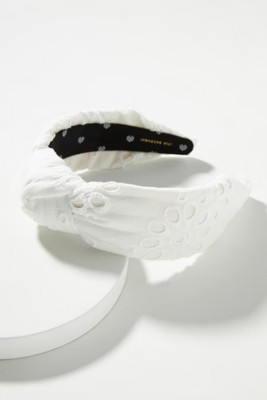 Lele Sadoughi Eyelet Knotted Headband | Anthropologie (US)