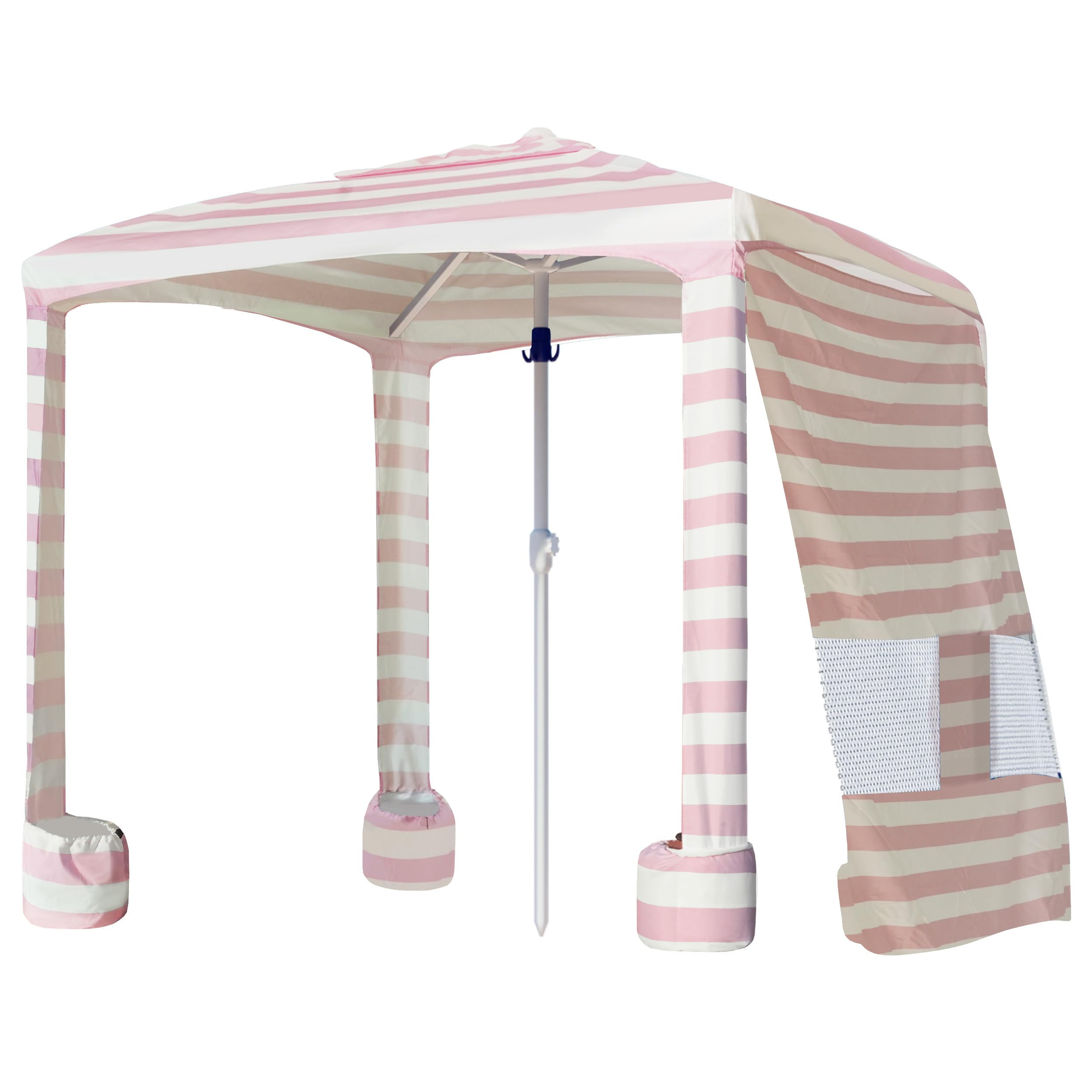 AMMSUN Beach Cabana, 6.2'×6.2' Beach Canopy, Easy Set up and Take Down, Cabana Tent with Sand Po... | Amazon (US)