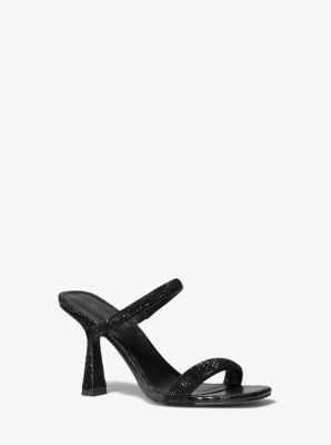 Clara Embellished Snake Embossed Sandal | Michael Kors US