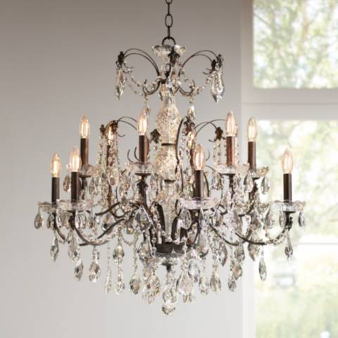 Schonbek Century Collection 30" Wide Crystal 12-Light Chandelier | Lamps Plus