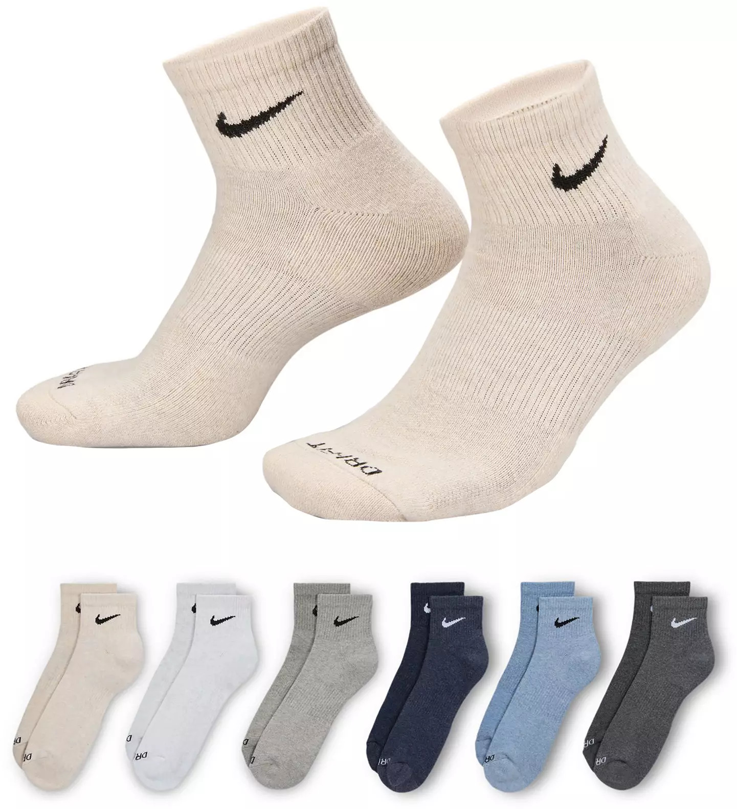 Nike Dri-FIT Everyday Plus Cushioned Training Ankle Socks - 6 Pack | DICK'S Sporting Goods