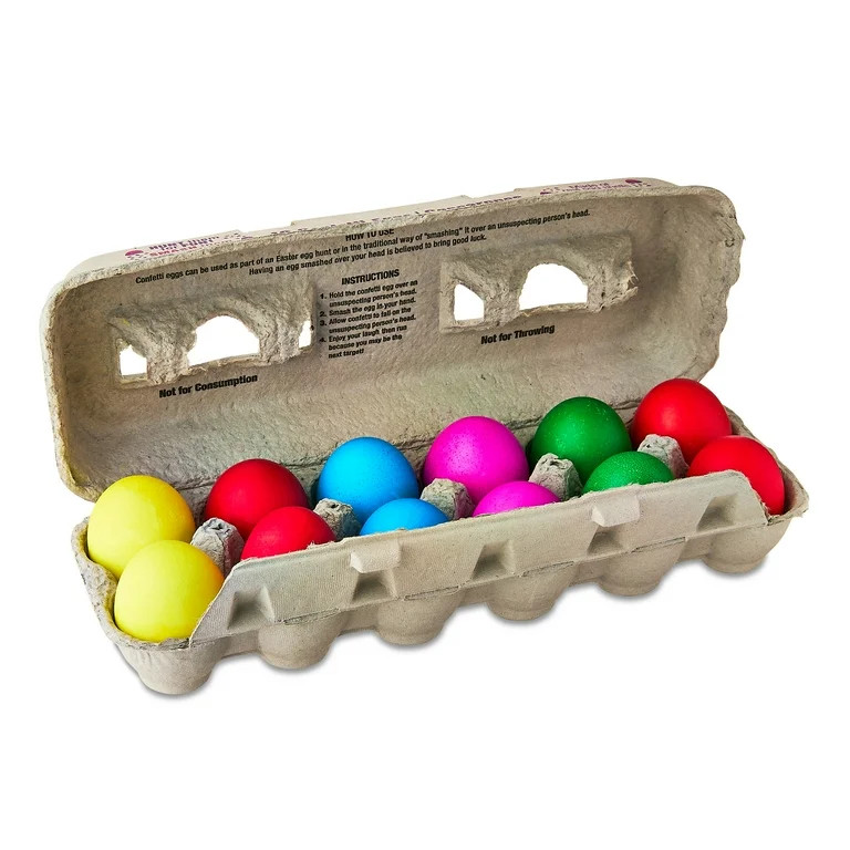 Easter Confetti Multi-color Paper Easter Eggs, 12 Count, by Silly Rabbit | Walmart (US)