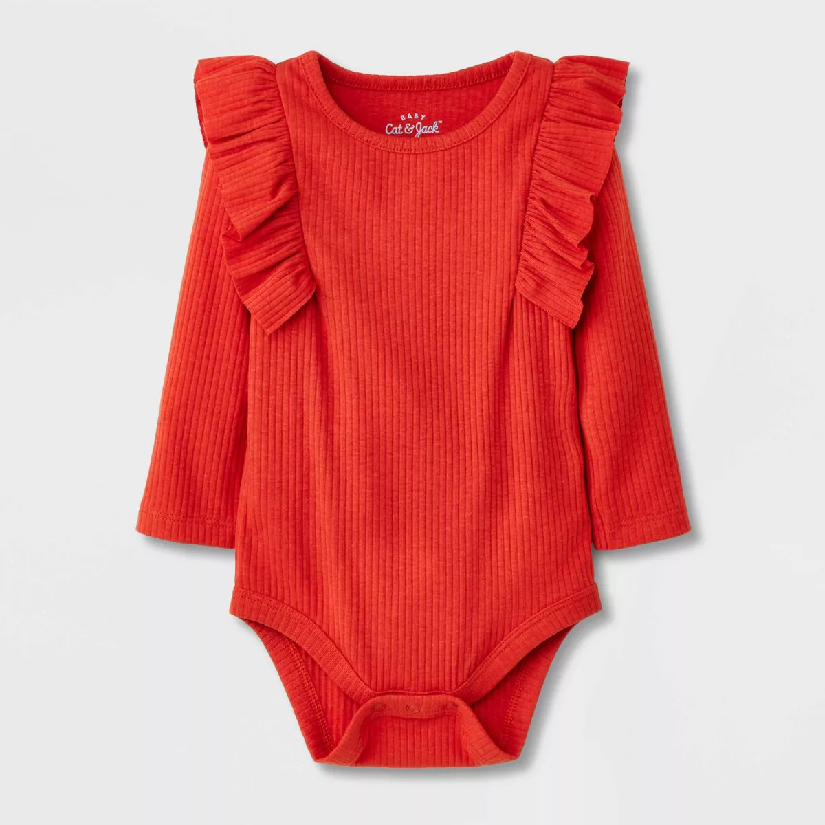 Baby Girls' Ribbed Ruffle Bodysuit - Cat & Jack™ | Target