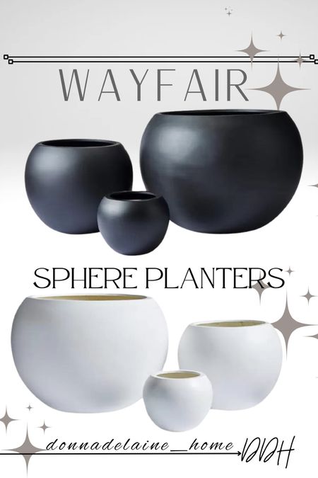 High reviews for these sphere planters! They’re gorgeous. Three sizes and three colors available at Wayfair! A budget friendly version of the ones from c&b! 
Summer ready, indoor/outdoor planter 

#LTKFindsUnder100 #LTKHome #LTKSeasonal