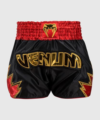 Venum Inferno Muay Thai Shorts - Deep Black/Cherry Red - M | Amazon (US)