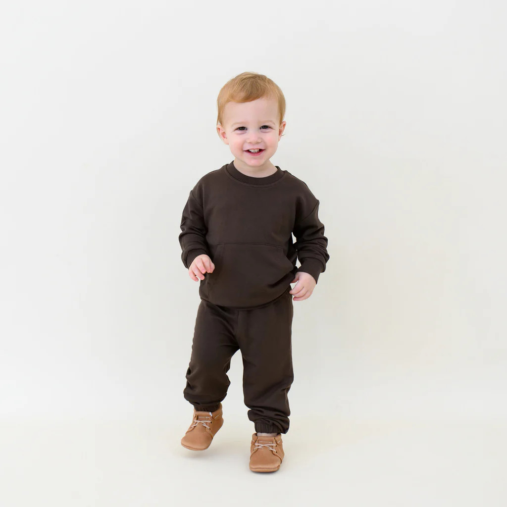 French Terry Jogger Set in Espresso | Kyte Baby
